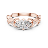 Gold Ring DDLR-510, Rose Gold, view 4
