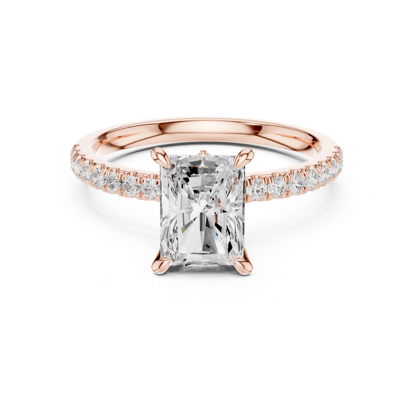 Gold Ring DDLR-1015, Rose Gold, view 4