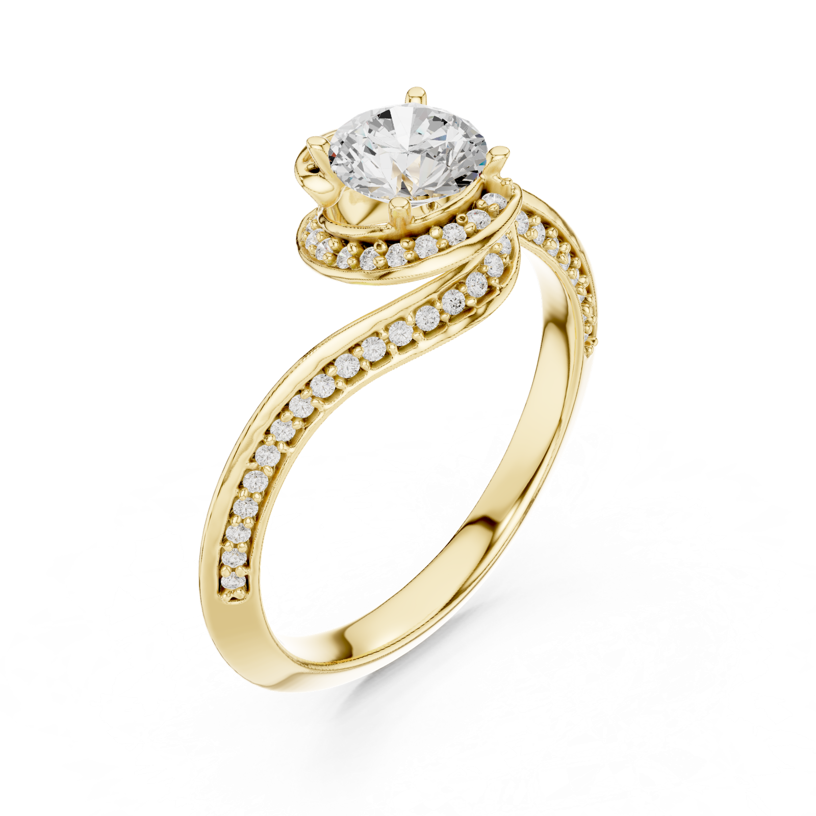 Gold Ring LR-0279, Yellow Gold, view 2