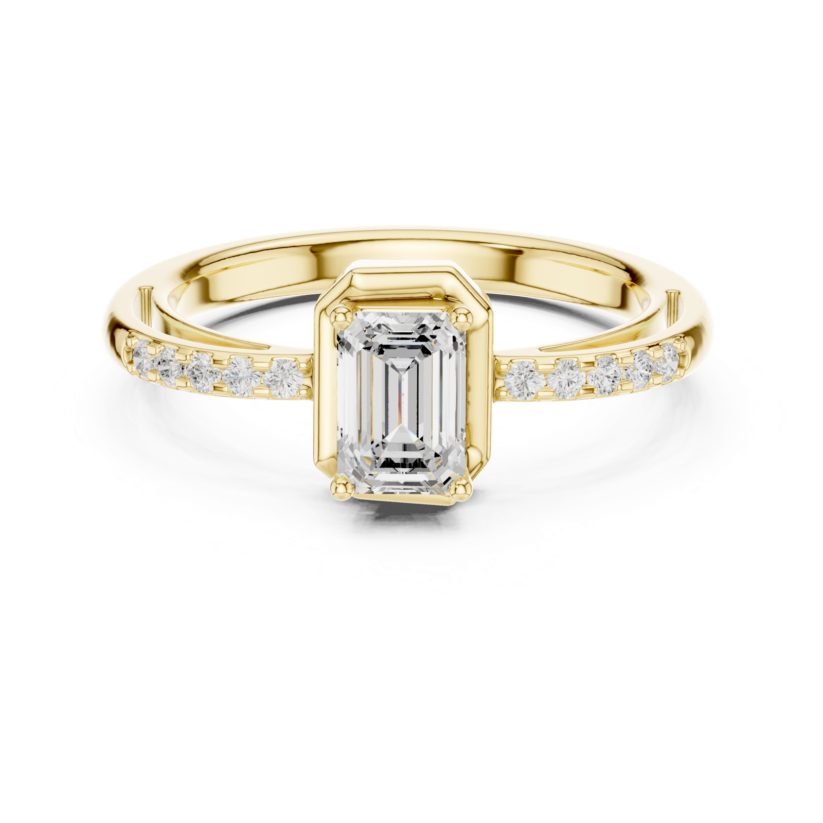Gold Ring DDLR-520, Yellow Gold, view 4