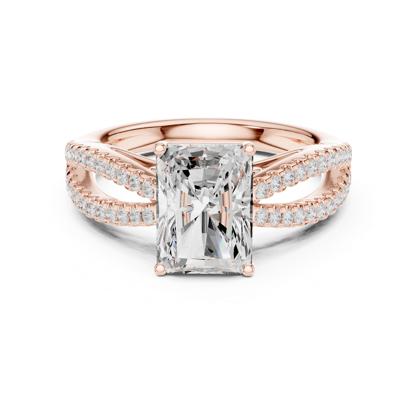 Gold Ring DDLR-733, Rose Gold, view 4