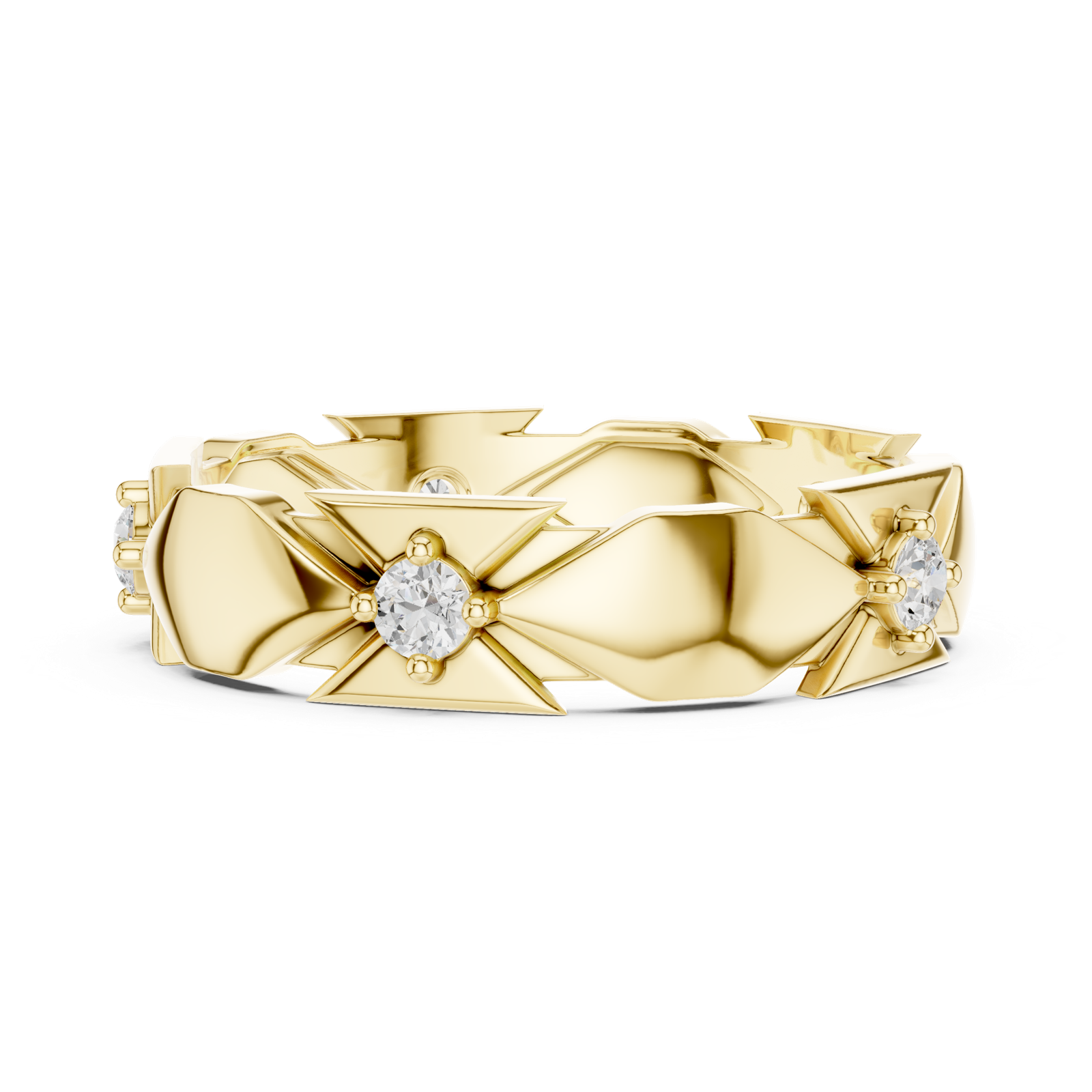 Gold Ring L22-R4, Yellow Gold, view 3