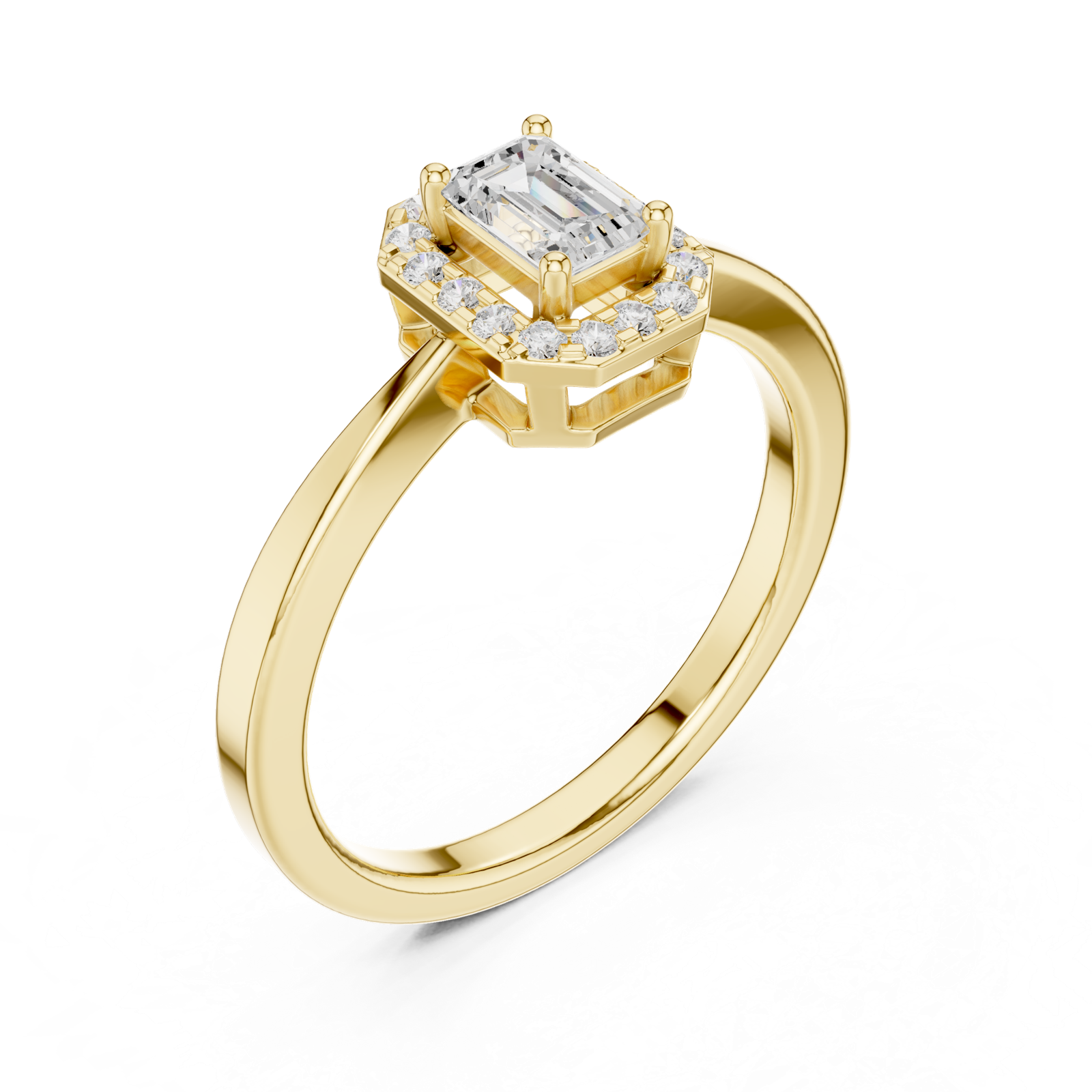 Gold Ring DDLR-493, Yellow Gold, view 2