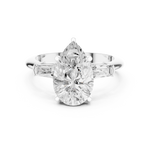 Gold Jewelry L35-67, Pear center stone, White Gold, view 4