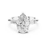 Gold Jewelry L35-67, Pear center stone, White Gold, view 4