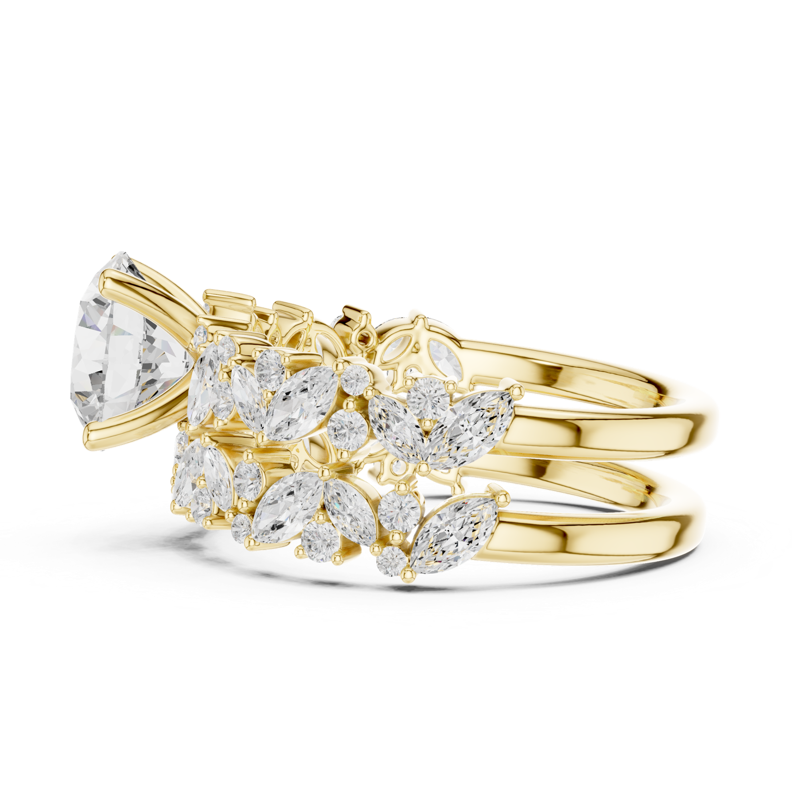 Gold Ring DDLR-939, Yellow Gold, view 3