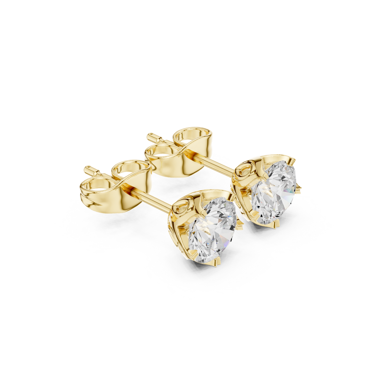 Gold Earrings APSE, Yellow Gold, view 1