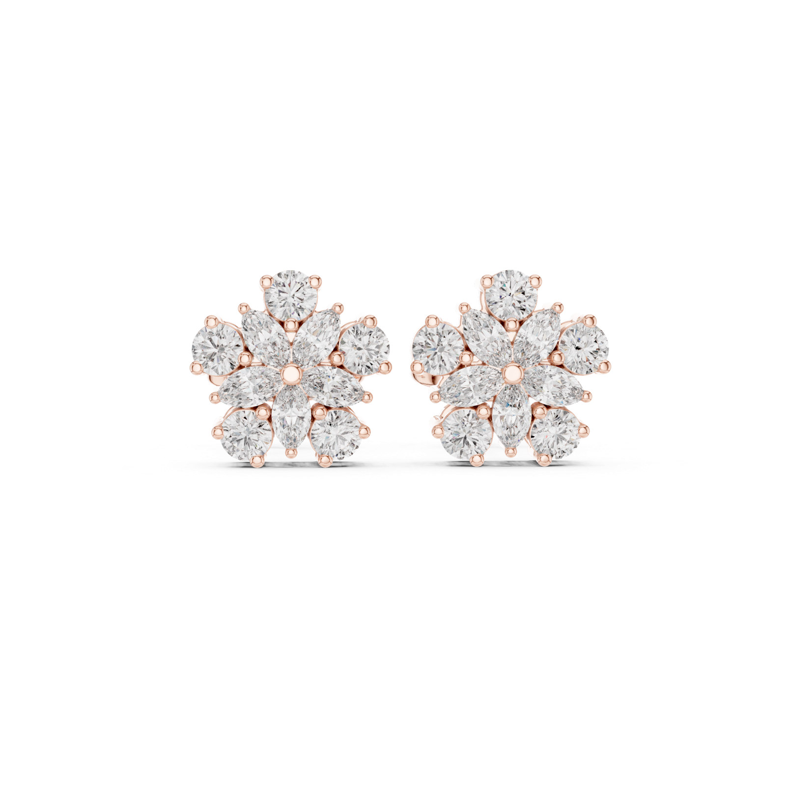 Gold Earrings AGDER-311, Rose Gold