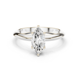 Gold Jewelry L36-6, Marquise center stone, White Gold