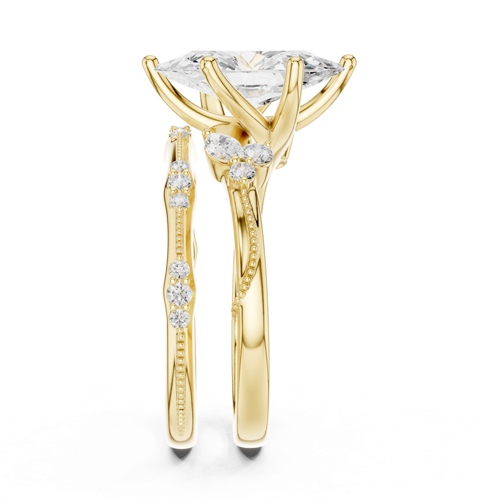 Gold Ring DDLR-299, Yellow Gold, view 3