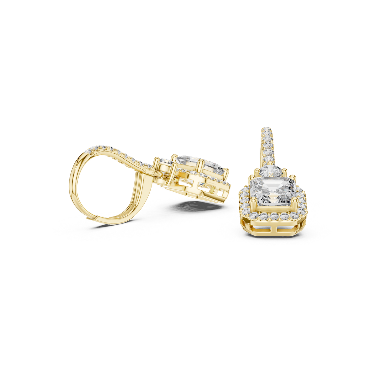 Gold Earrings 9-10001E_23, Yellow Gold, view 1
