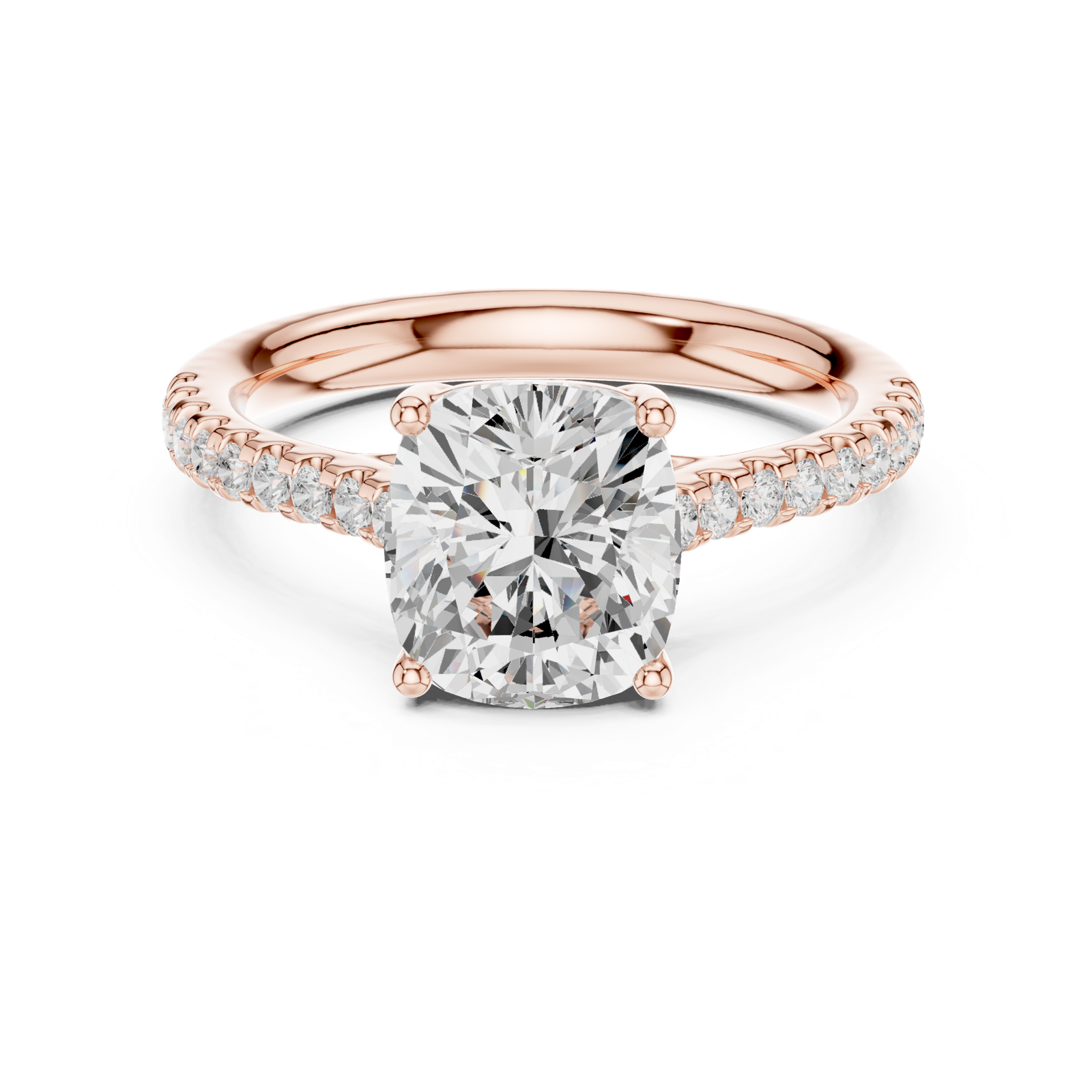 Gold Ring DDLR-728, Rose Gold, view 4