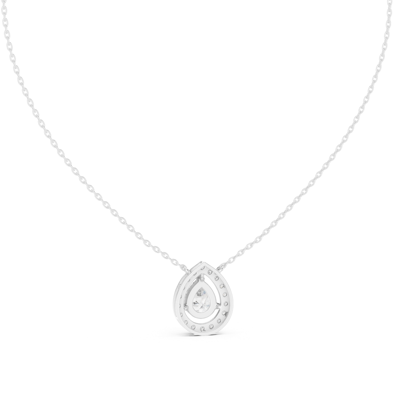 Gold Pendant GPD-0021, White Gold, view 4