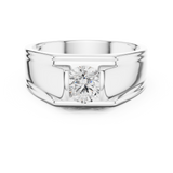 Gold Men's Ring GGR-0023, White Gold, view 4