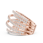 Gold Ring DDLR-855, Rose Gold, view 3
