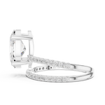 Gold Jewelry L35-39, Oval center stone, White Gold, view 3
