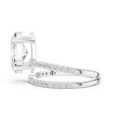 Gold Jewelry L35-39, Oval center stone, White Gold, view 3