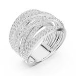Gold Ring DDLR-855, White Gold, view 2