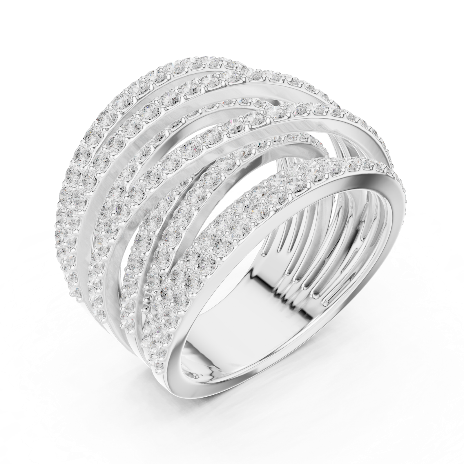Gold Ring DDLR-855, White Gold, view 2