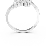 Gold Ring HLR -58, White Gold, view 4