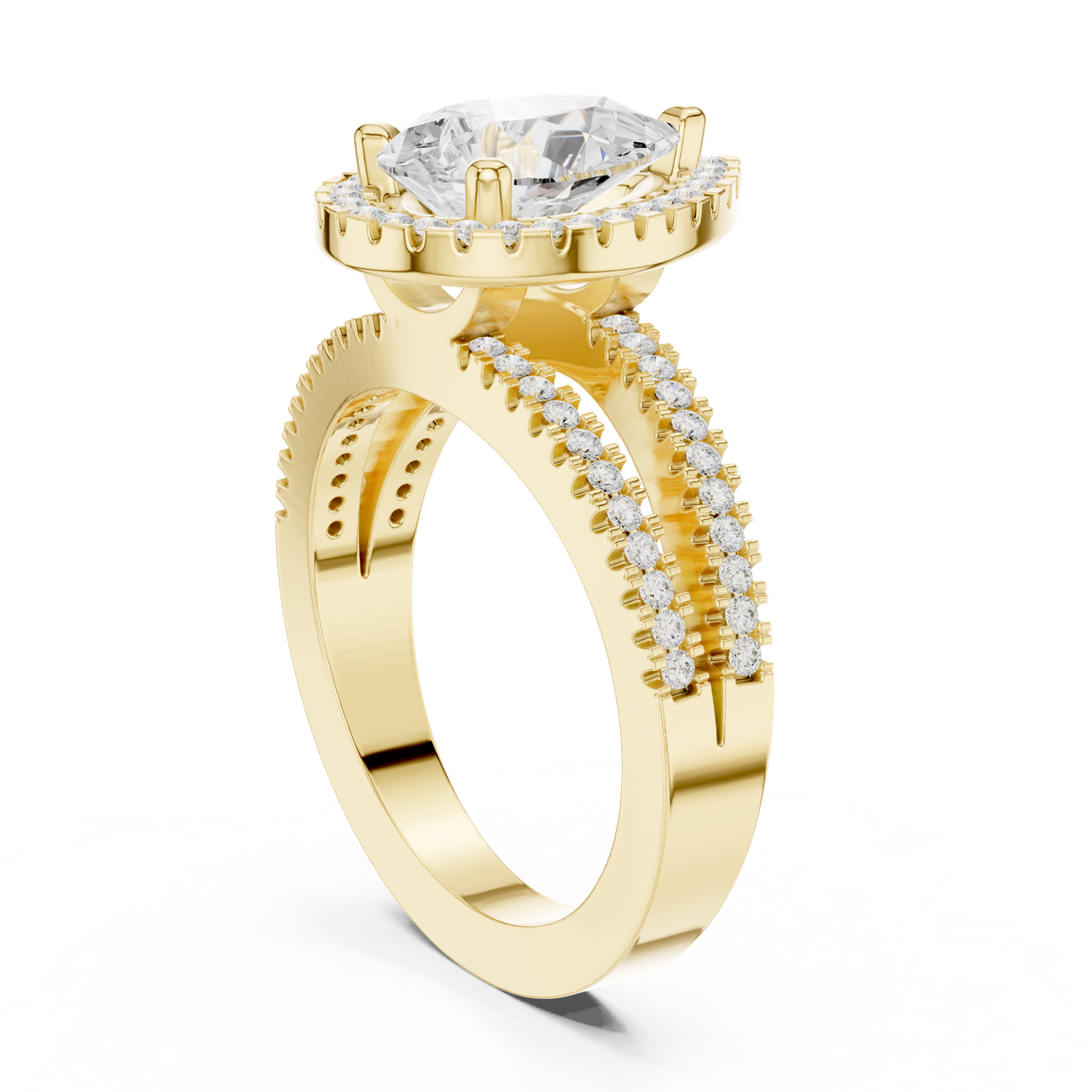 Gold Ring DDLR-350, Yellow Gold, view 1