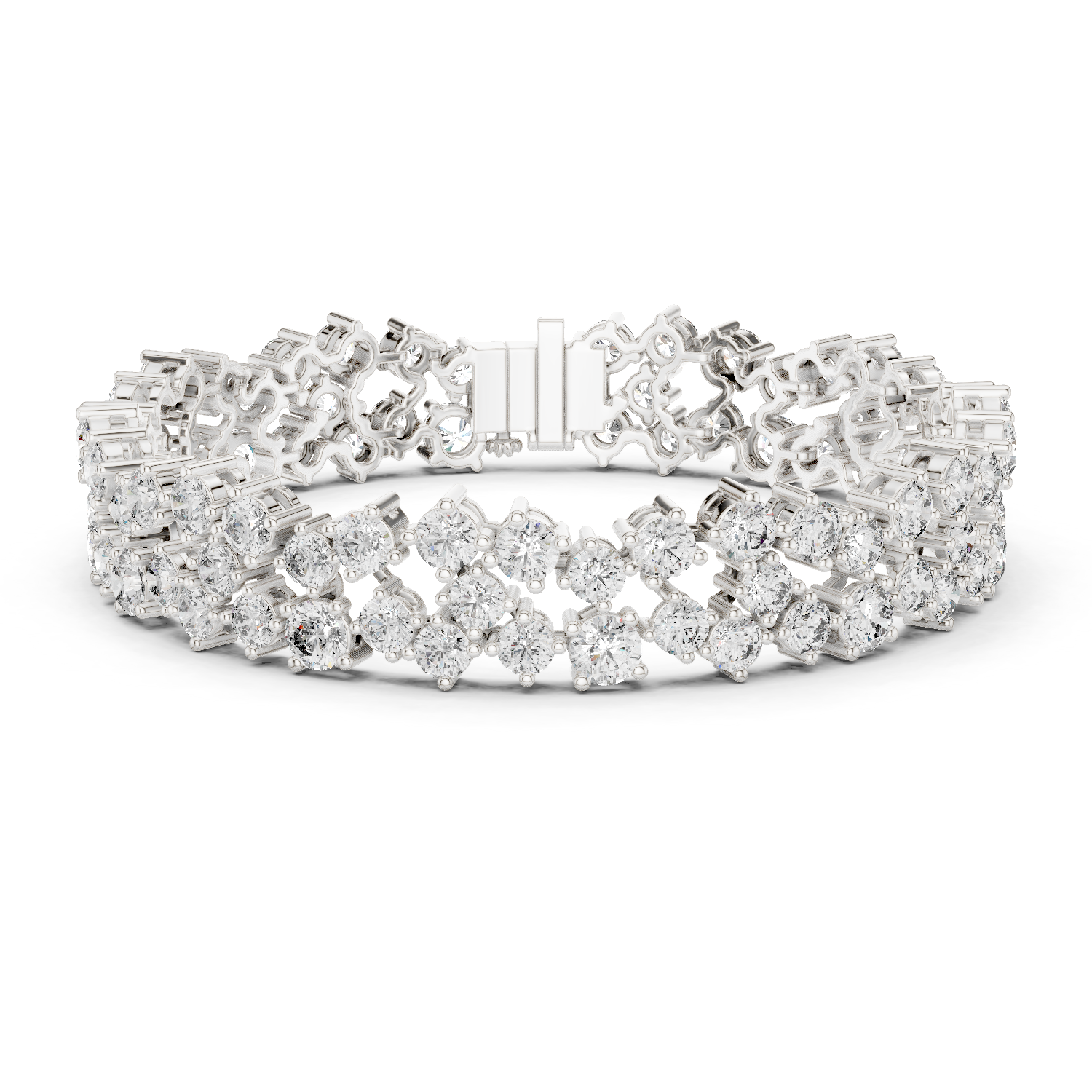 Gold Bracelet GLBR-0019, White Gold