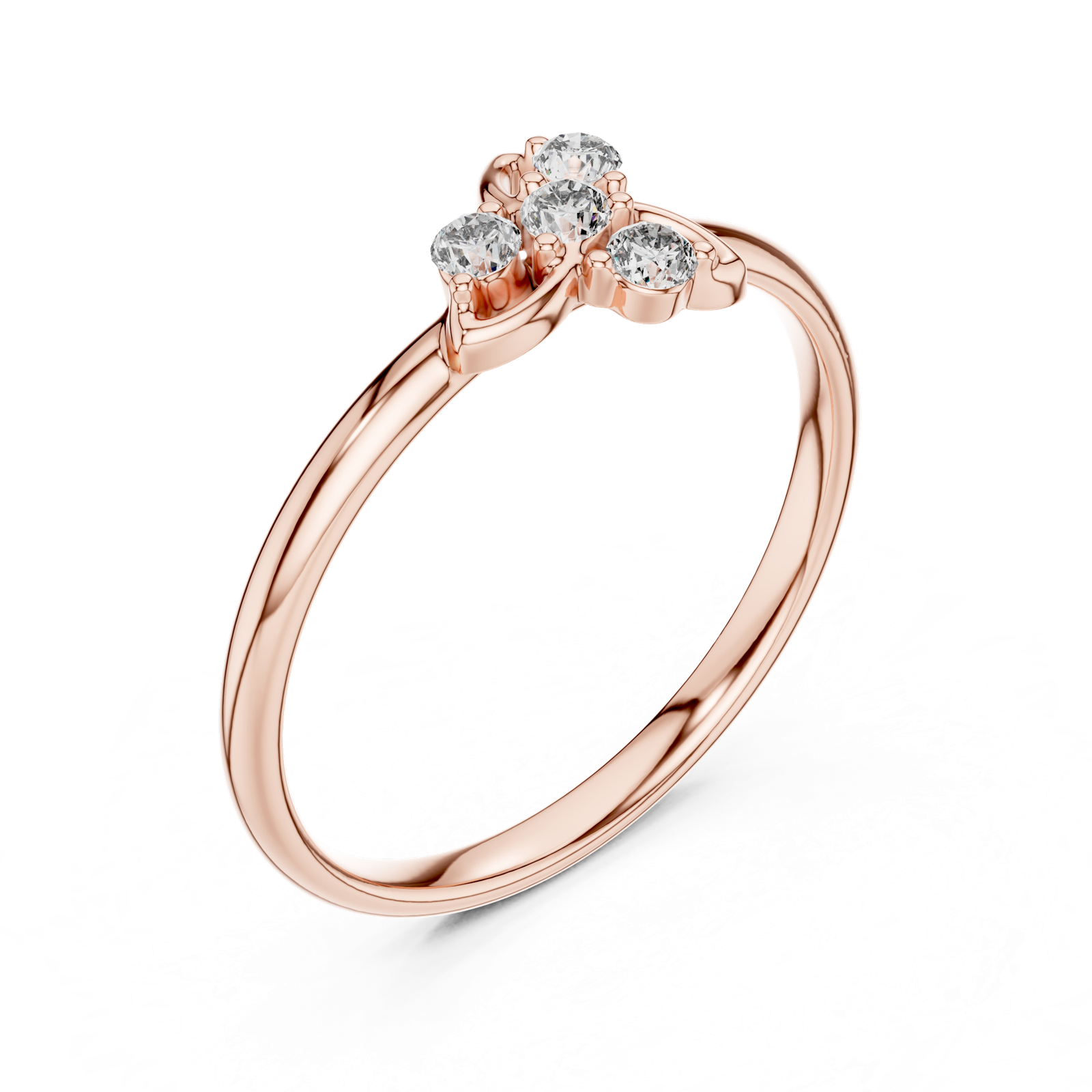 Gold Ring 1 (375), Rose Gold, view 2