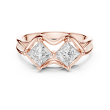 Gold Ring DDLR-516, Rose Gold, view 4