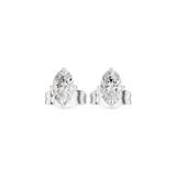 14K Solid Gold Lab Diamond Stud Earrings, White Gold, view 4