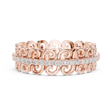 Gold Ring R34, Rose Gold, view 3