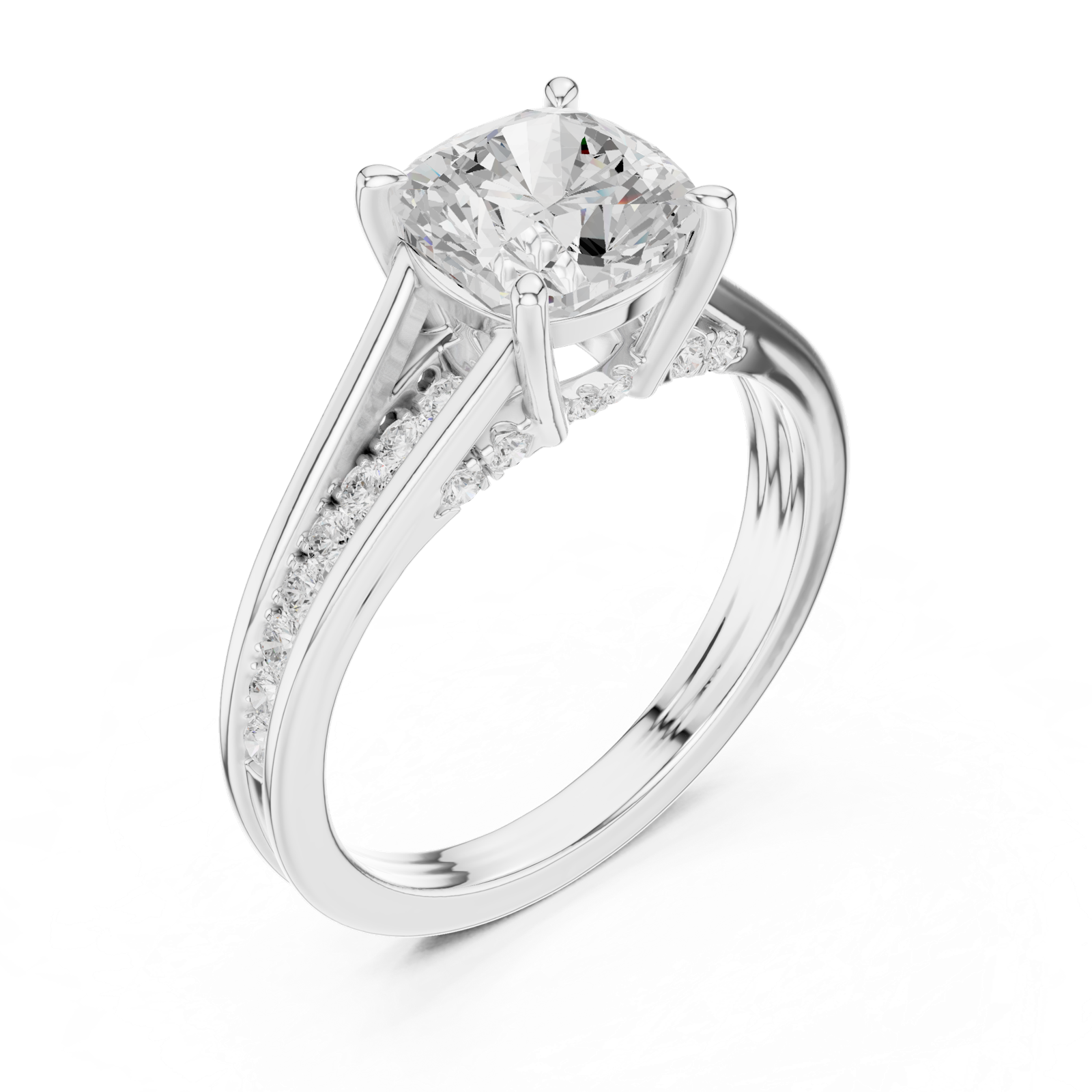 Gold Ring DDLR-993, White Gold, view 2