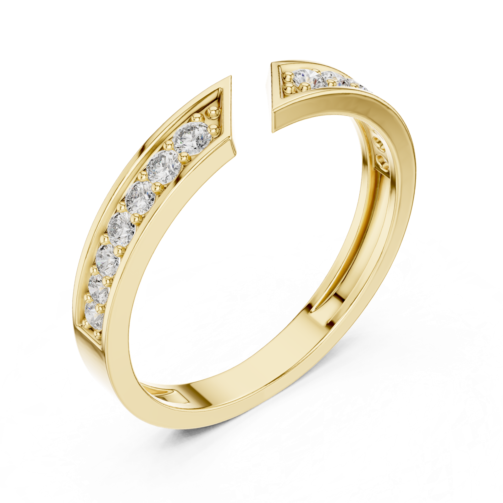 Gold Ring HLR-112, Yellow Gold, view 2