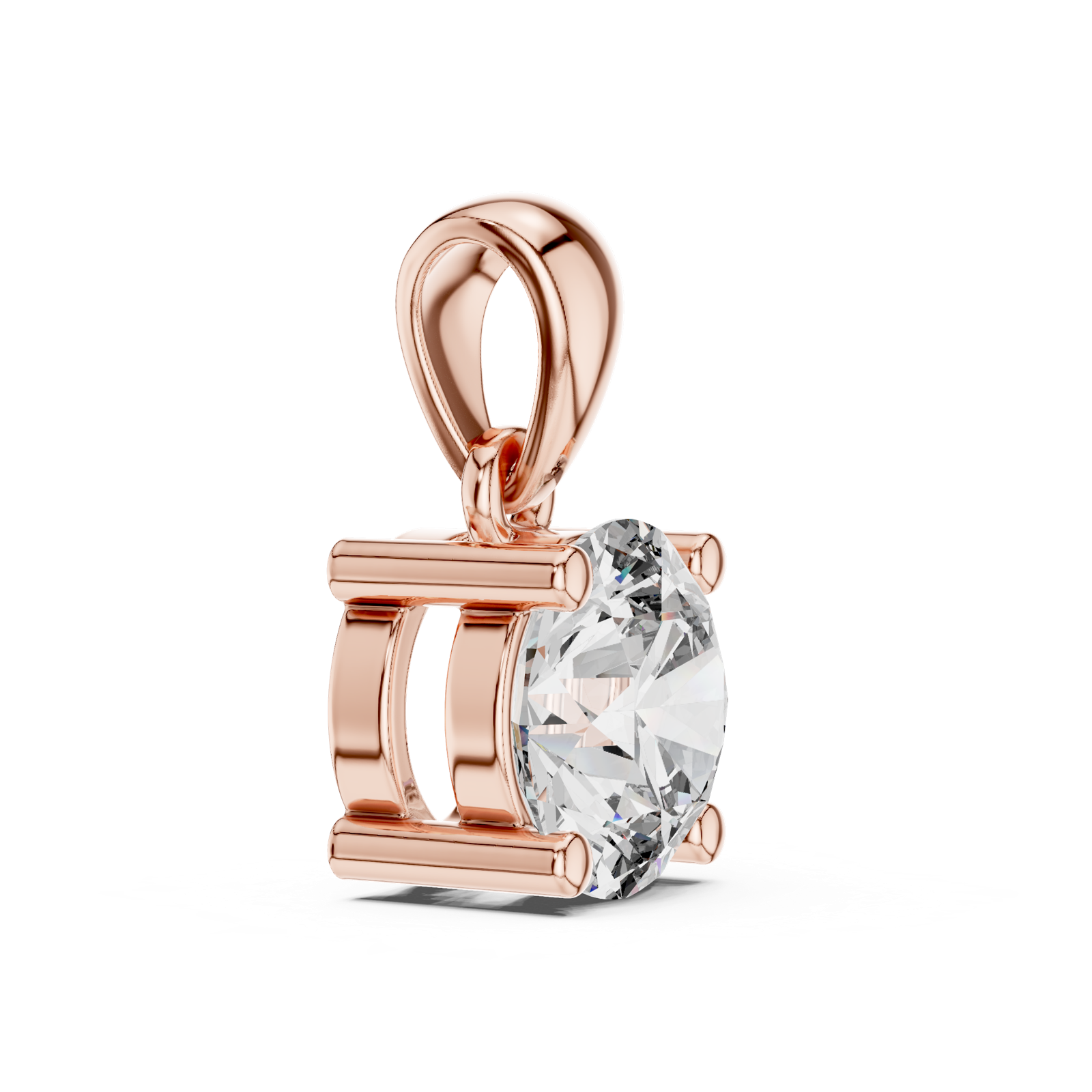 Gold Pendant PND-0001, Rose Gold, view 3