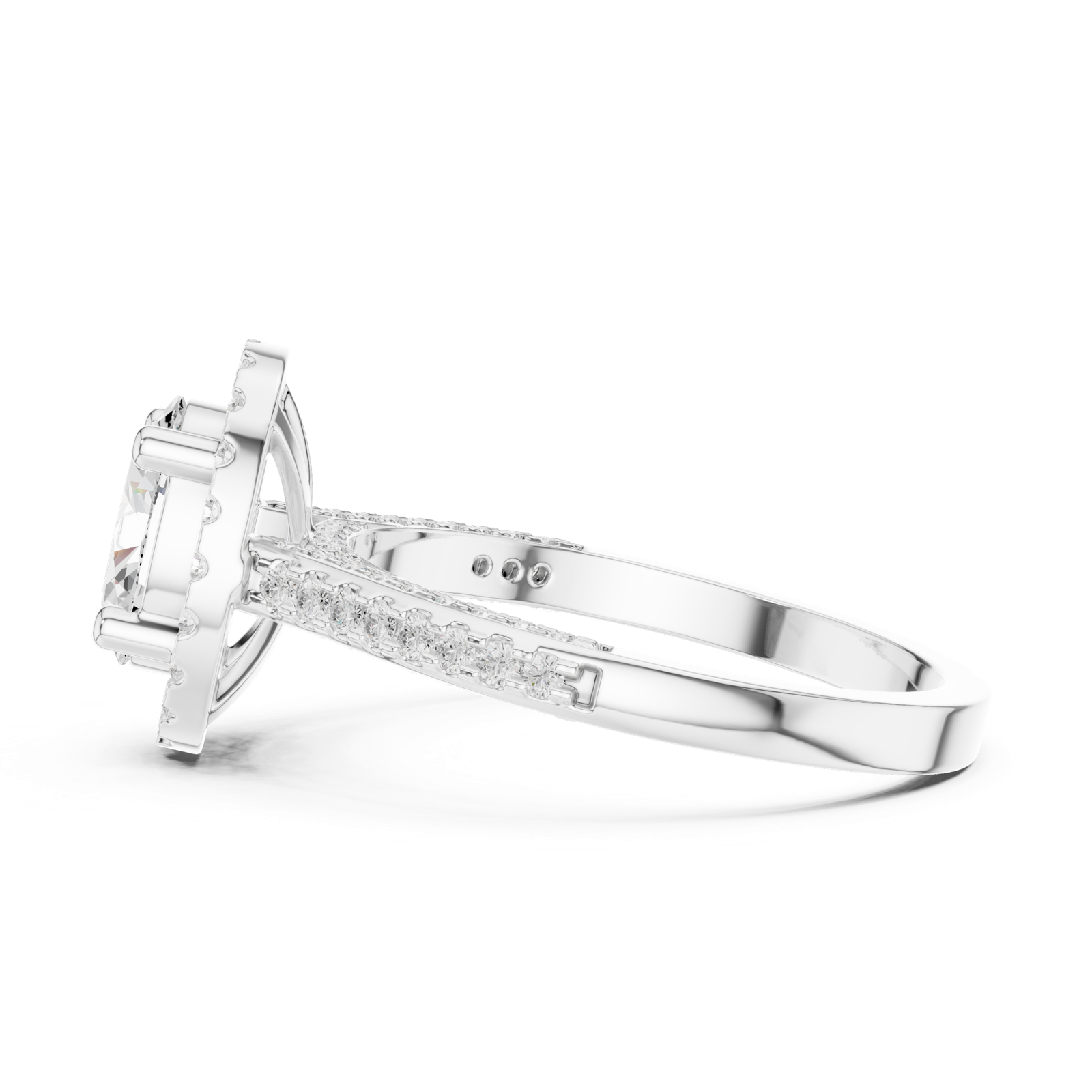 Gold Ring DDLR-415, White Gold, view 3