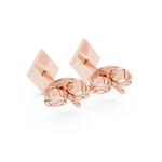 Gold Earrings 9-10080E, Rose Gold, view 3