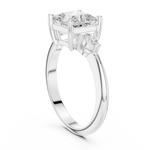 Gold Jewelry L35-66, Princess center stone, White Gold, view 1
