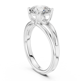 Gold Jewelry L36-7, Cushion center stone, White Gold, view 1