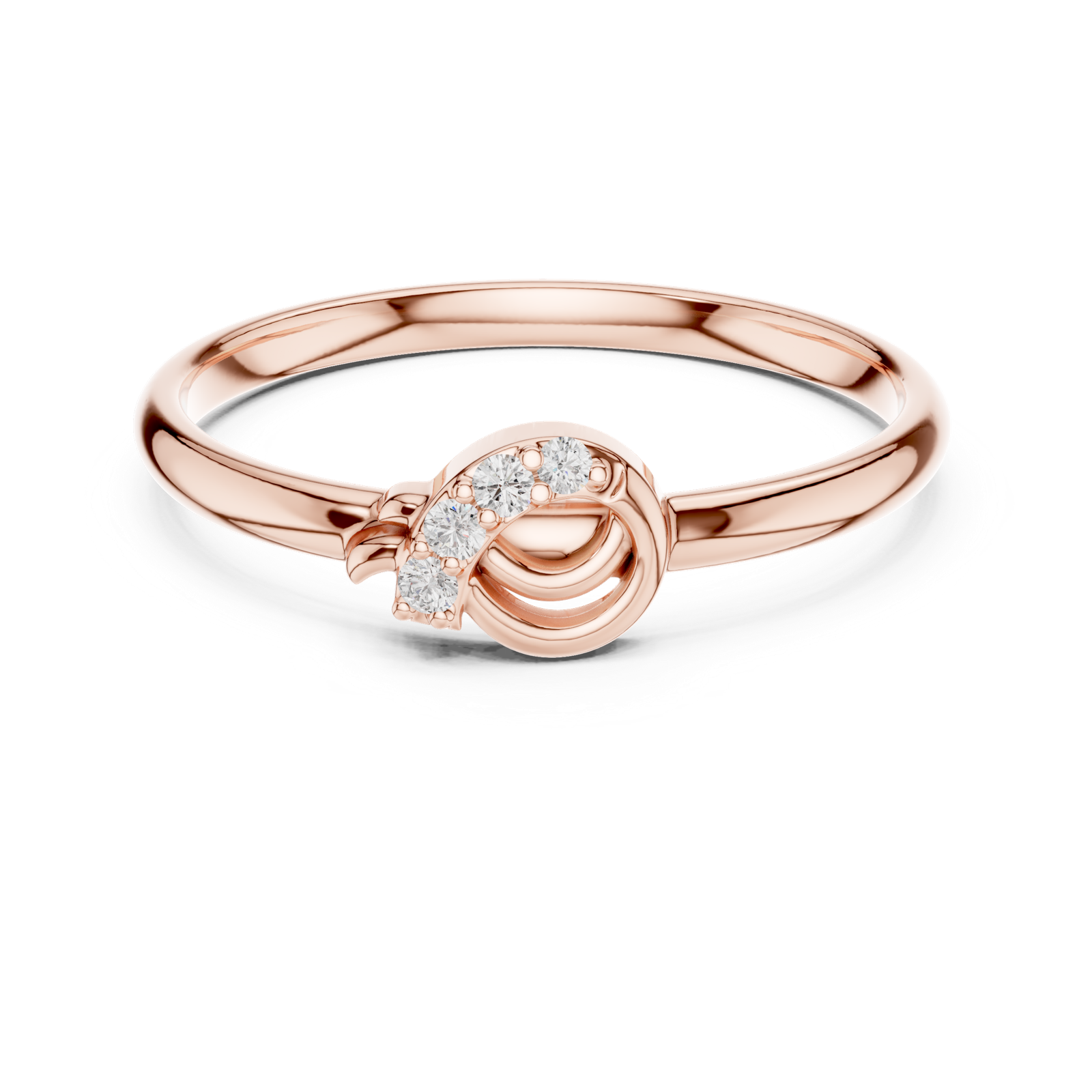 Gold Ring 1 (385), Rose Gold, view 4