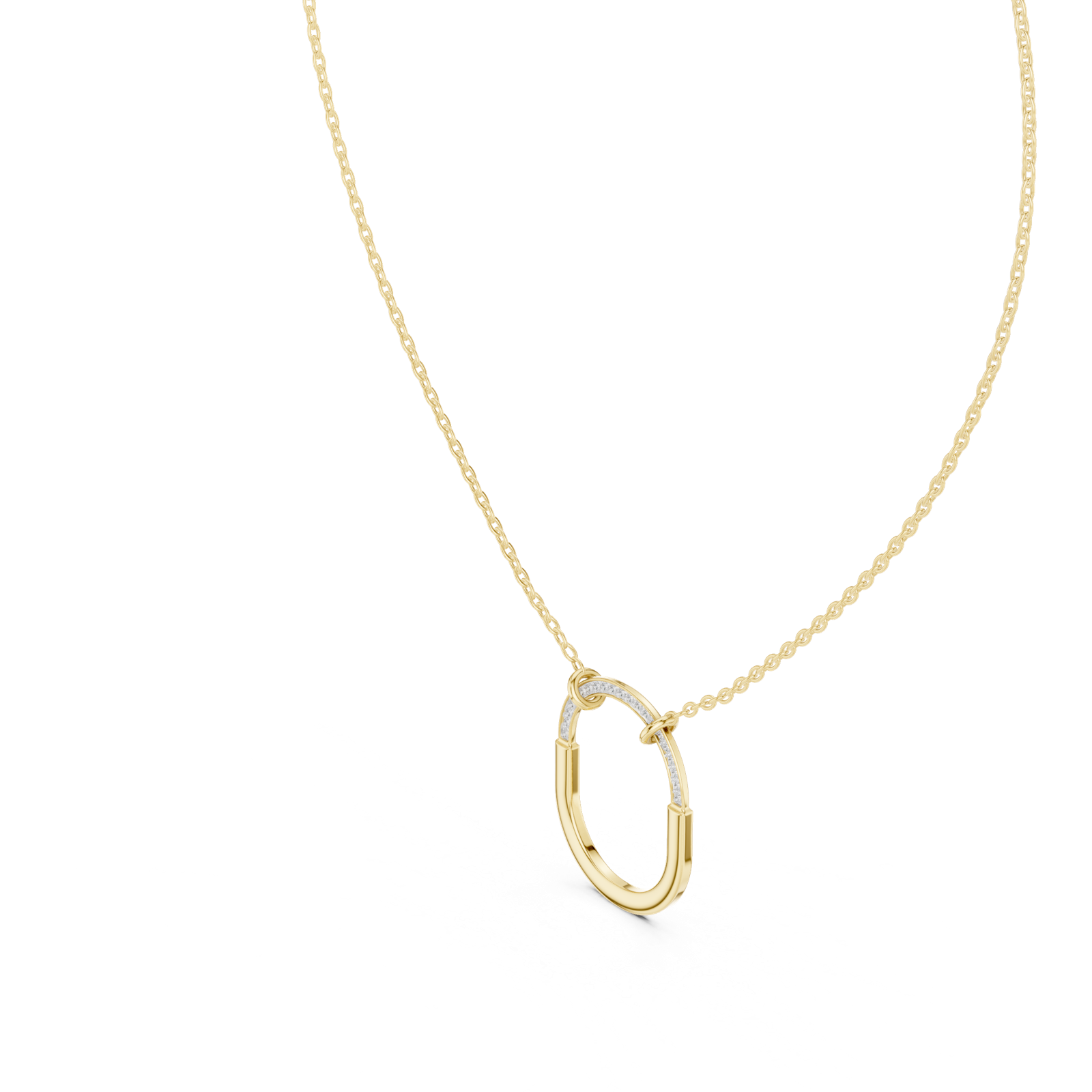 Gold Pendant 12-10002P, Yellow Gold, view 2