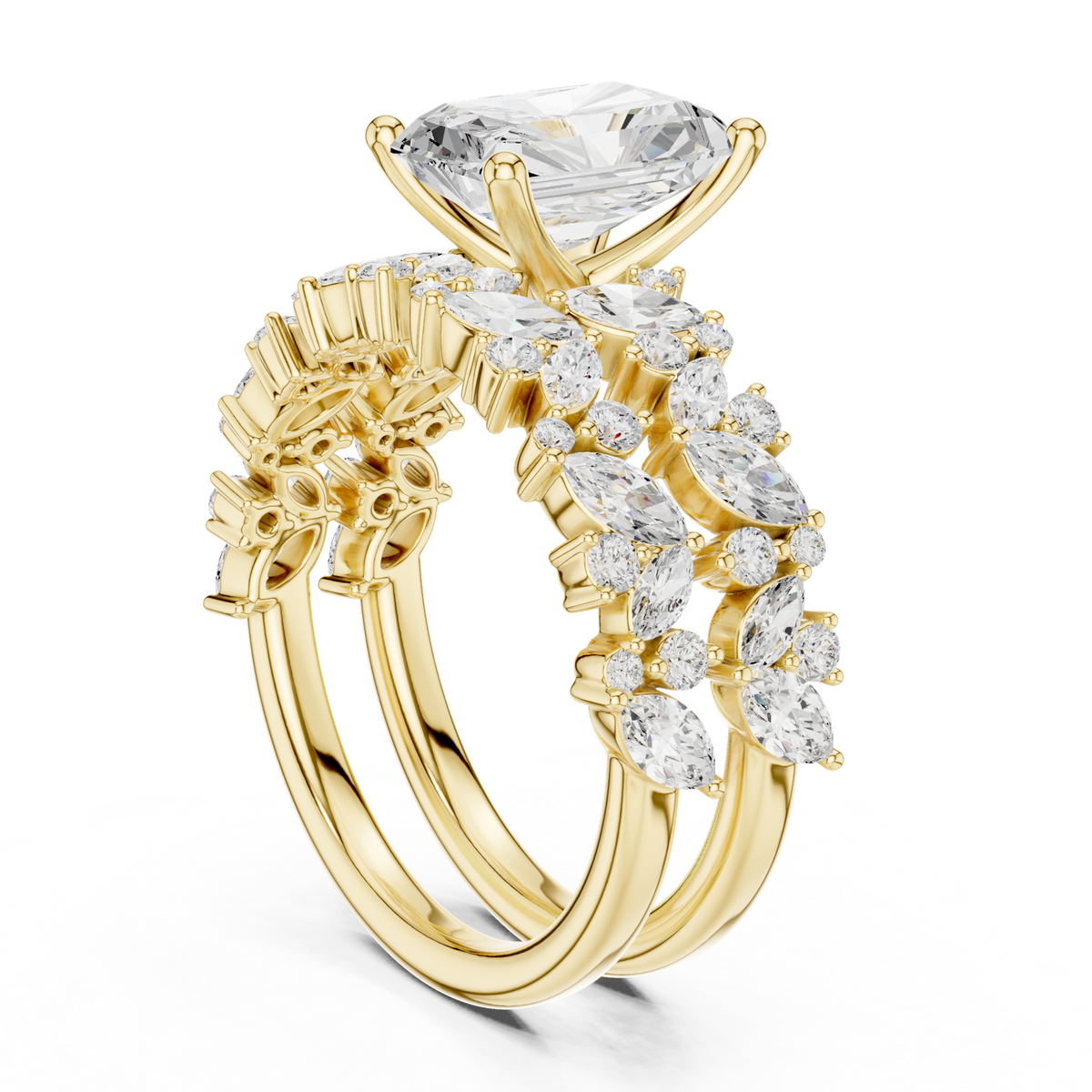 14K Solid Gold Lab Diamond Solitaire Ring, Yellow Gold, view 1