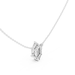 Gold Jewelry DDPO-001, Marquise center stone, White Gold, view 2