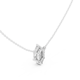 Gold Jewelry DDPO-001, Marquise center stone, White Gold, view 2