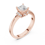Gold Ring DDLR-496, Rose Gold, view 2