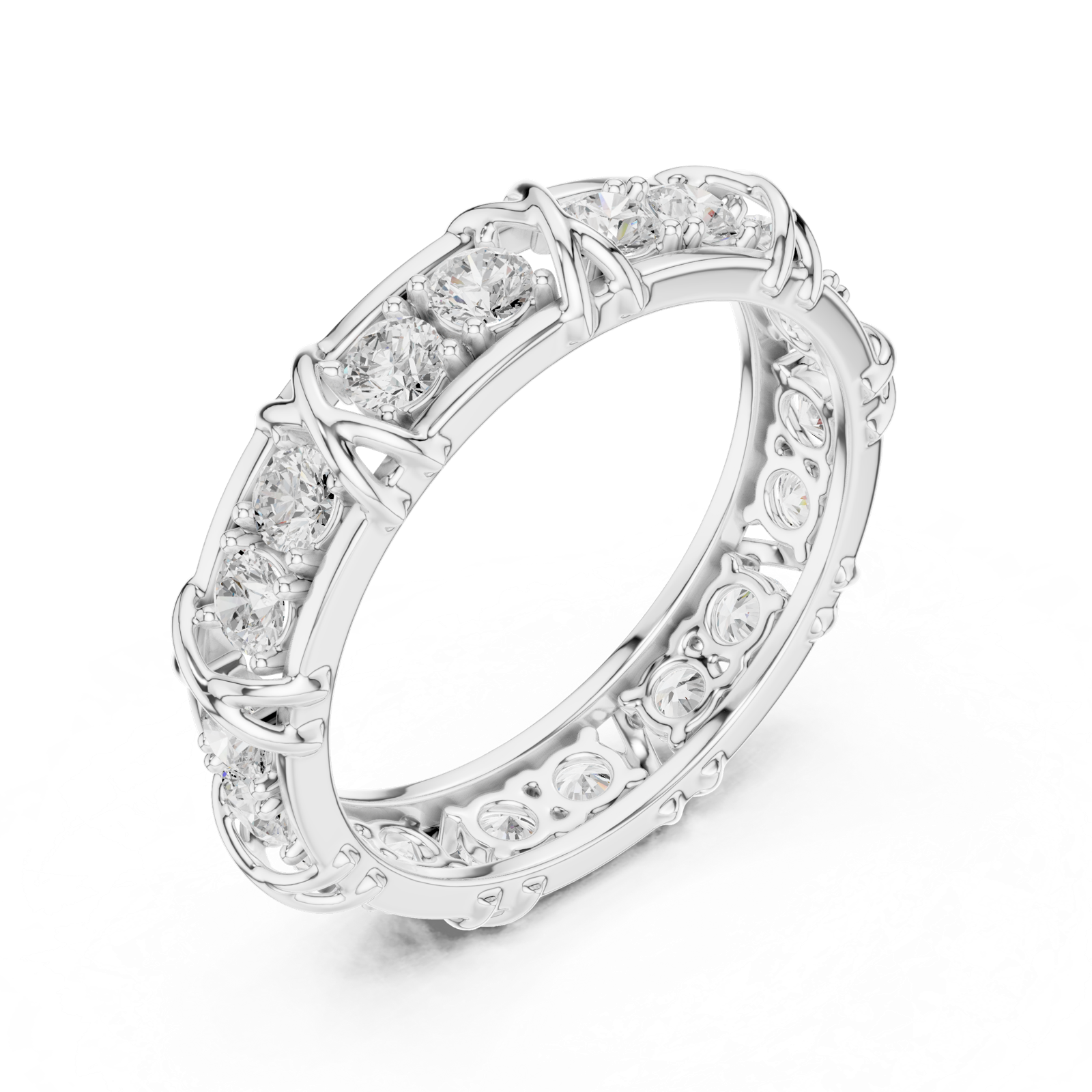 Gold Ring SBMR(46), White Gold, view 2
