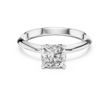 Gold Jewelry L36-6, Cushion center stone, White Gold, view 4