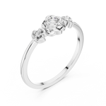 Gold Ring DR-6261, White Gold, view 2