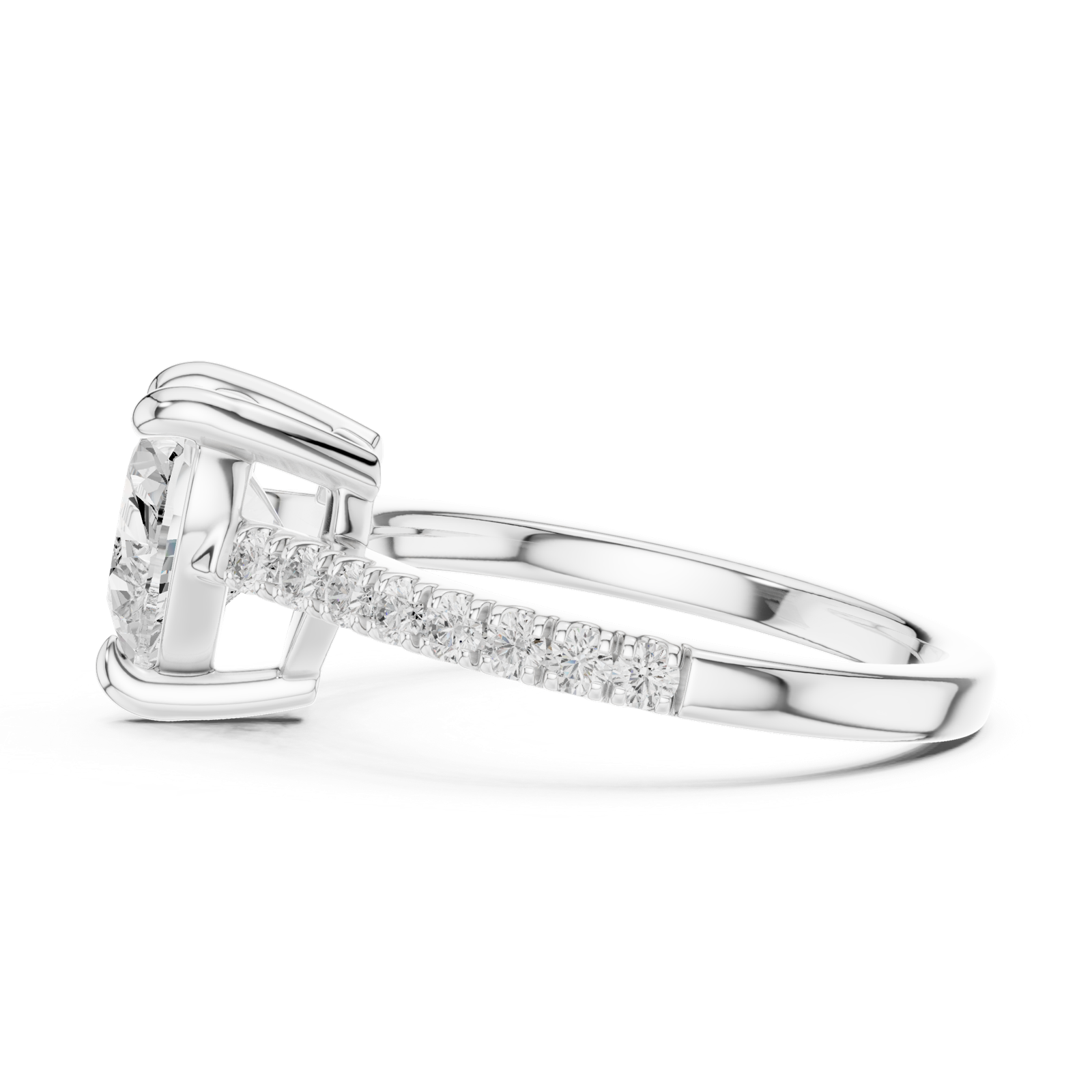 Gold Ring DDLR-878, White Gold, view 3