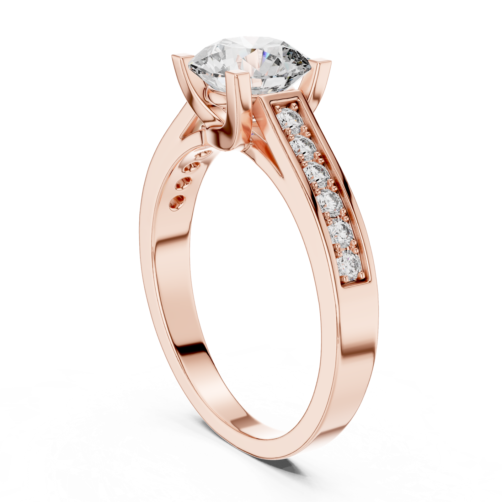 Gold Ring LR-0035, Rose Gold, view 1
