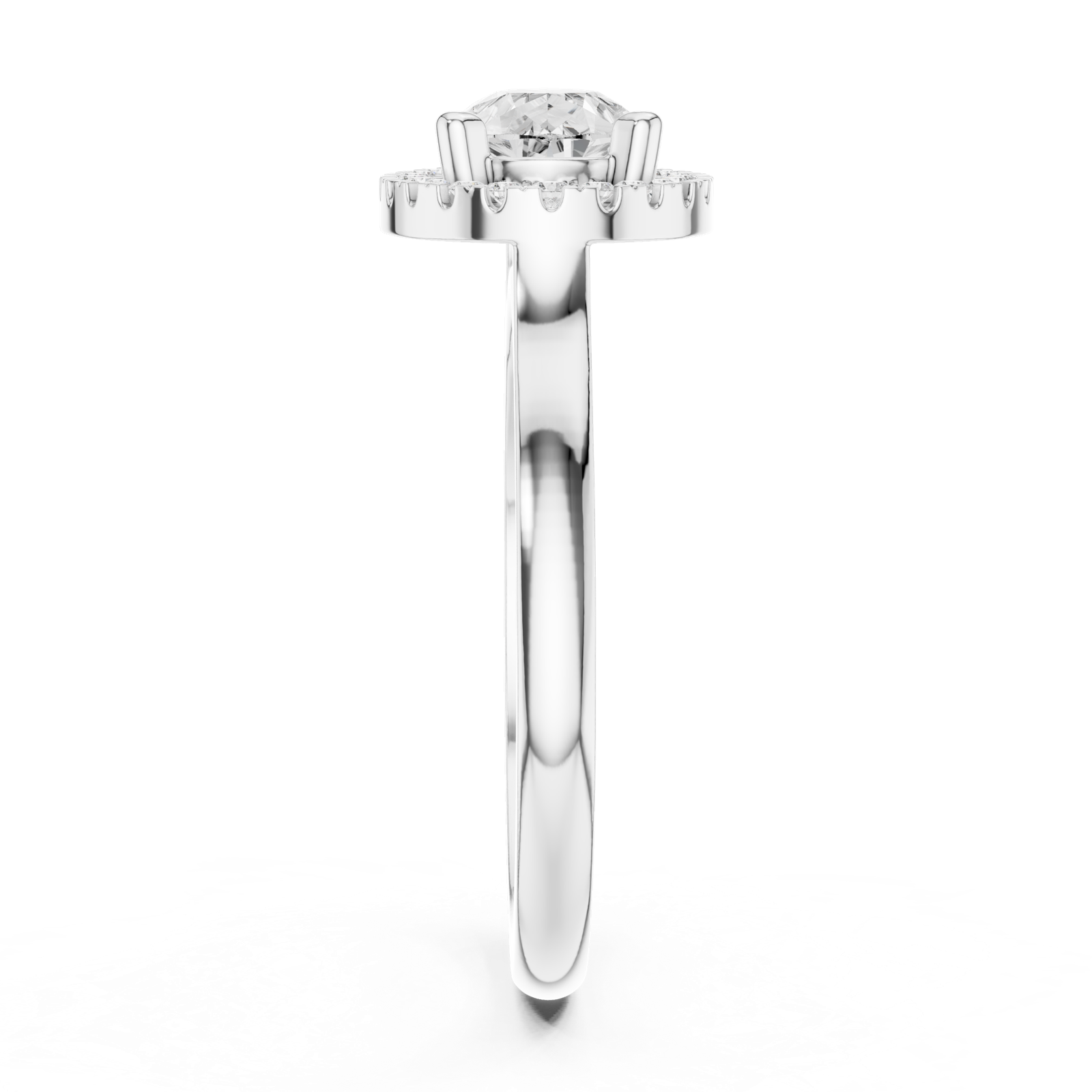Gold Ring DDLR-346, White Gold, view 3