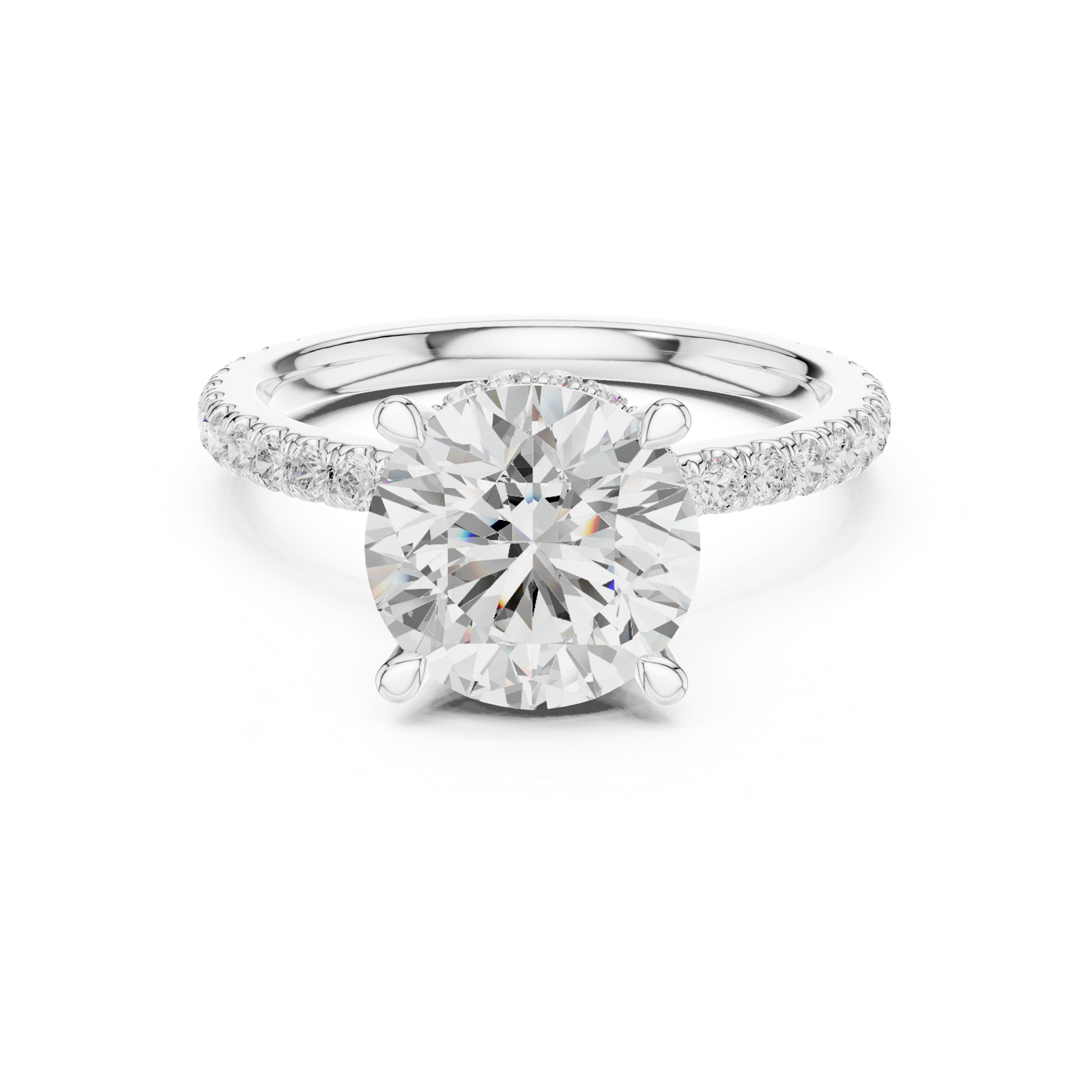 Gold Ring DDLR-1020, White Gold, view 4